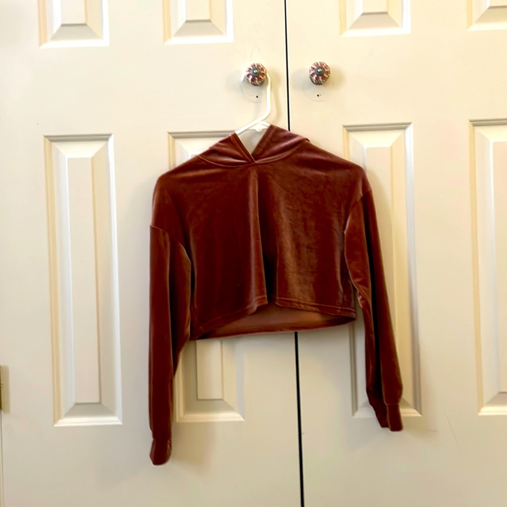 SHEIN velvet crop top